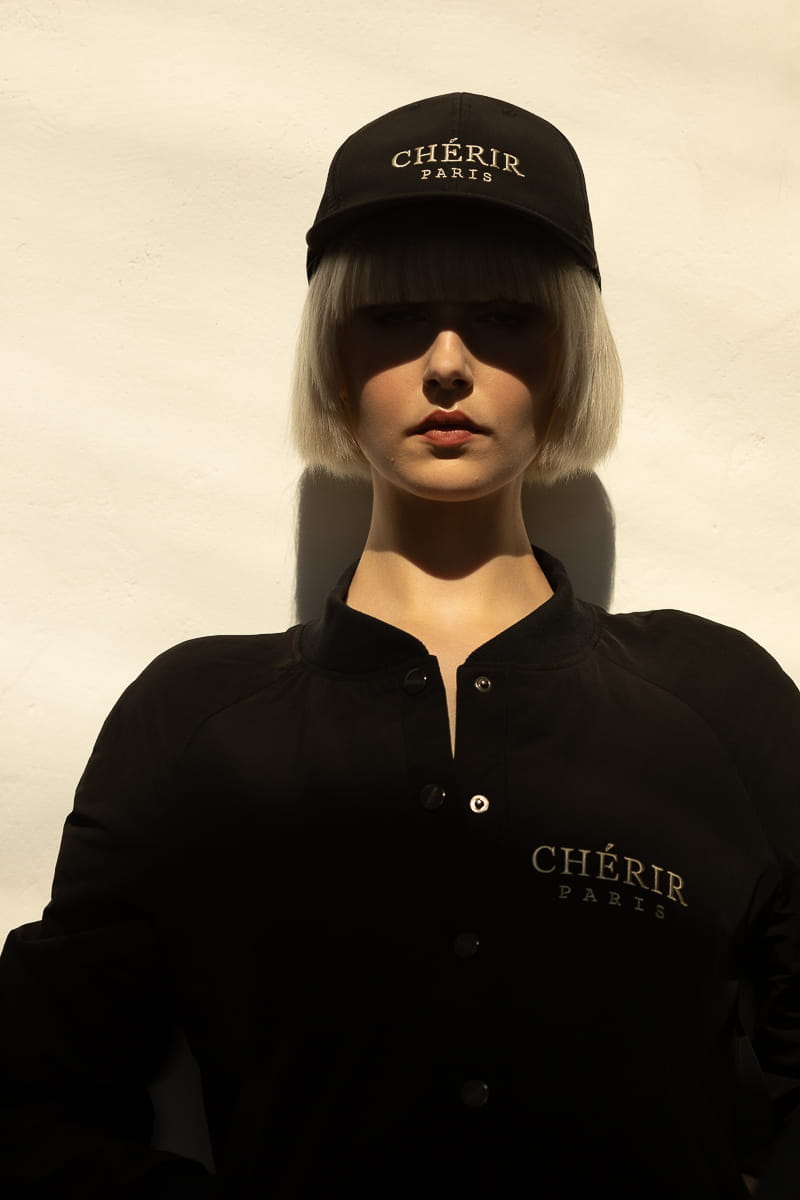 Cotton baseball cap in black