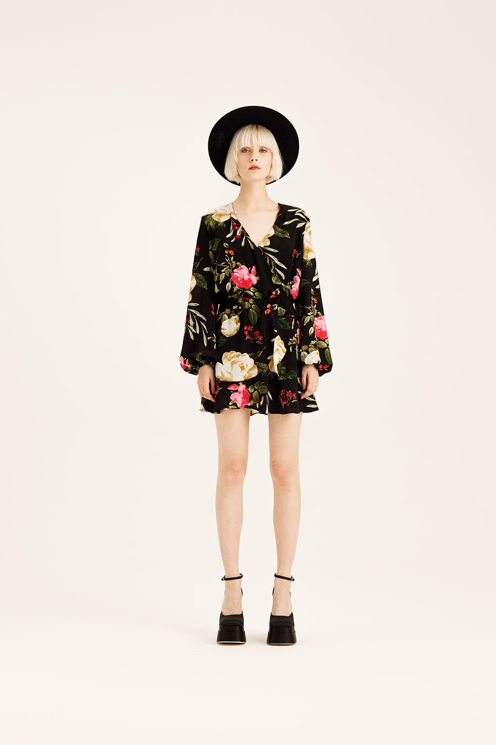 Mini dress in floral print